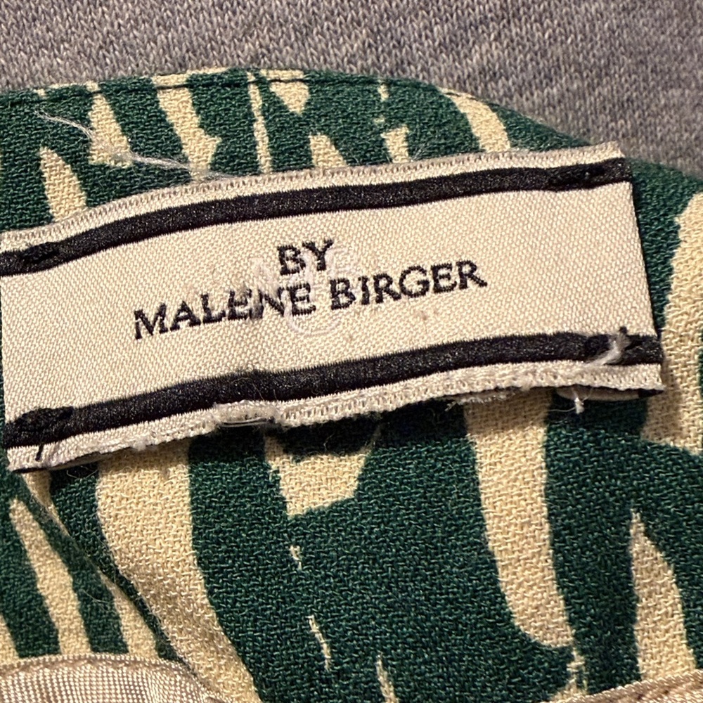 By Malene Birger Dalise Scribble Print Shift Dress Size 38 (8) Green Cream Tunic View 2